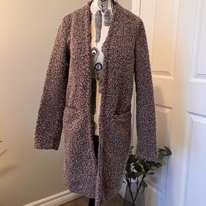 Dynamite Pink/Black Fleecy Blazer/Jacket